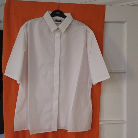 ADORABLE  SIMON JERSEY  WHITE SHIRT LADIES SHIRT - Picture 3 of 3